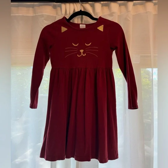 Hanna Andersson red kitty dress size 8 (130 cm) - Picture 1 of 7